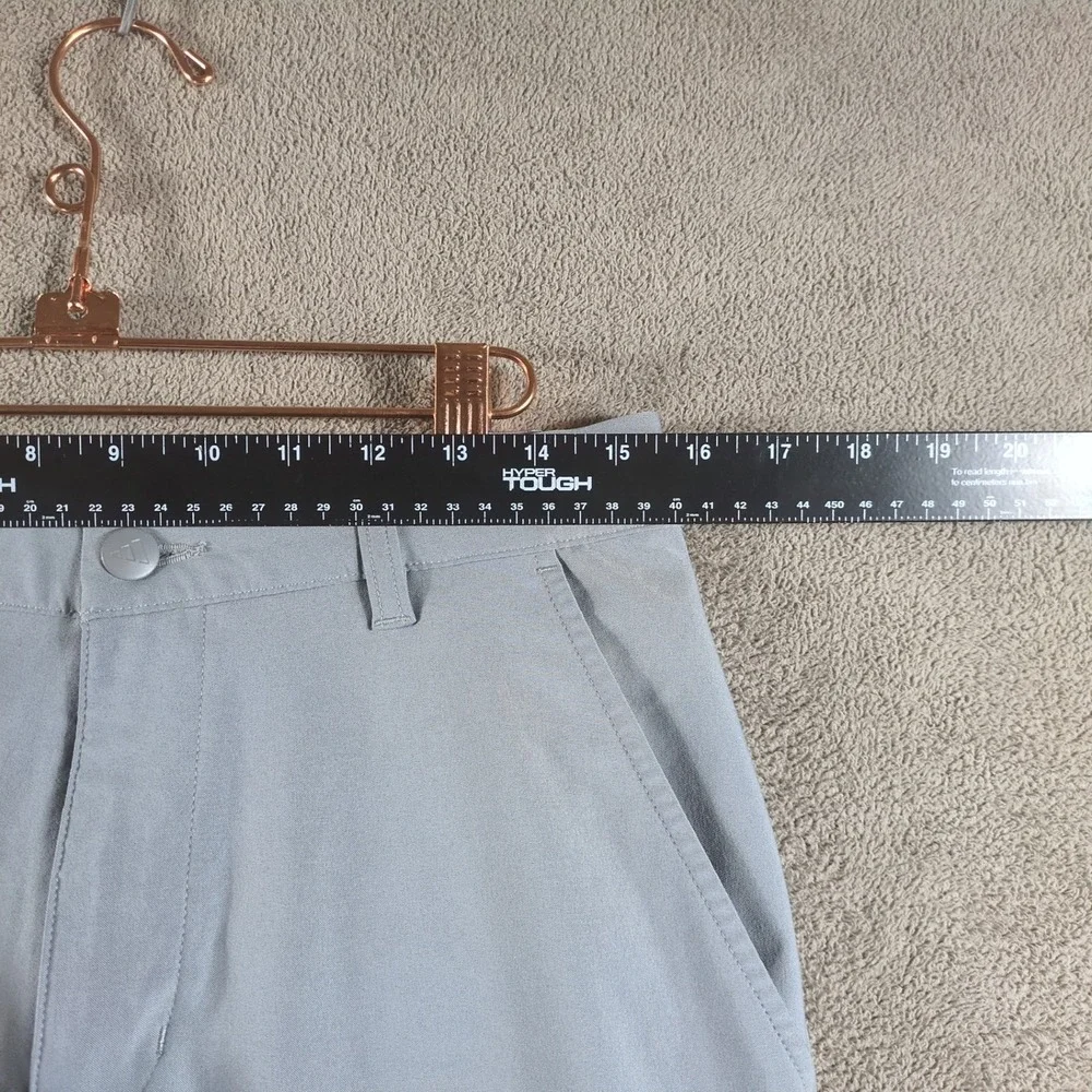 Adidas Mens Golf Pants Light Gray Flat Front Size 30x32 Polyester Spandex‎